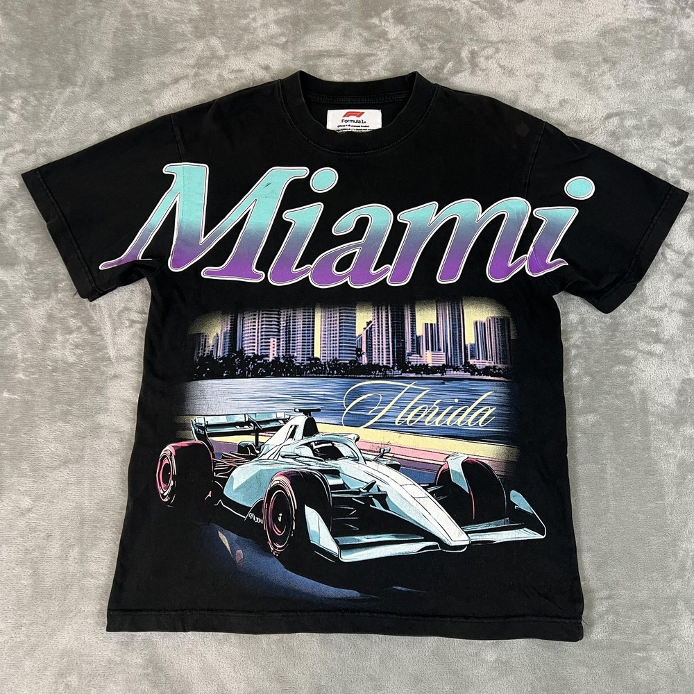Miami Formula 1 Shirt Mens Small Black F1 Racing Grand Prix PacSun Florida